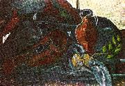 georges braque mandolin glas kruka och frukt oil painting on canvas